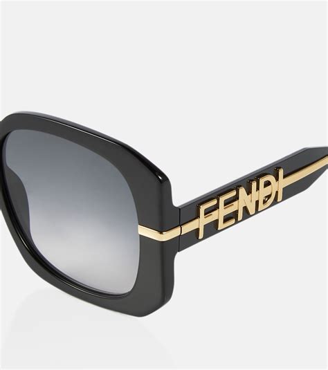 fendi fe400301|FENDI Black Sunglasses .